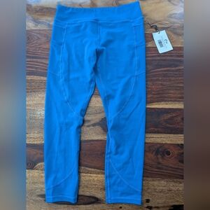 ZYIA Royal Blue Light n Tight Mid-Rise 7/8 Leggings, Size 12, NWT